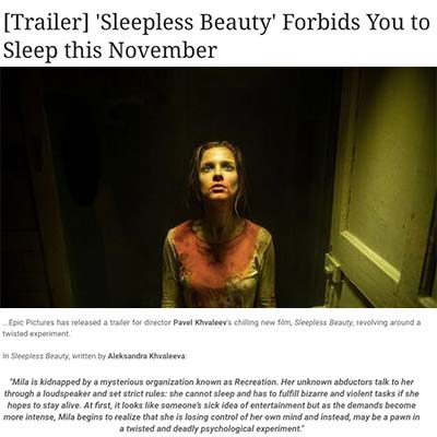  [Trailer] 'Sleepless Beauty' Forbids You to Sleep this November